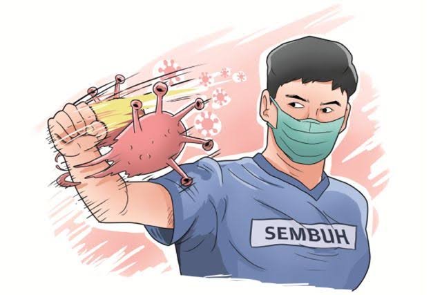 Ilustrasi pasien positif Covid-19 sembuh