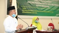 Penjabat Wali Kota Makassar Yusran Jusuf saat membuka Musda IPHI Makassar ke IV di Hotel Aston Makassar