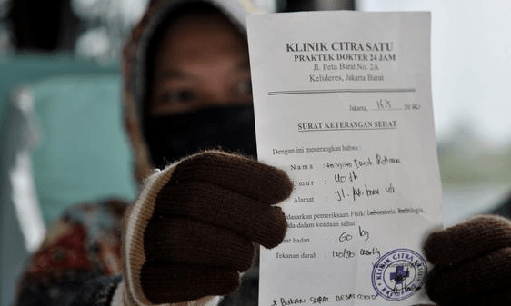 Ilustrasi Surat Keterangan Bebas Covid-19