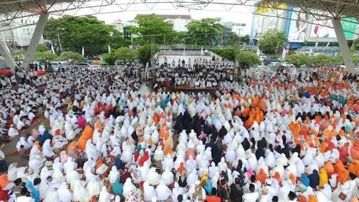IIlustrasi pelaksaan Shalat Idul Adha di lapangan Karebosi Makassar (IST)