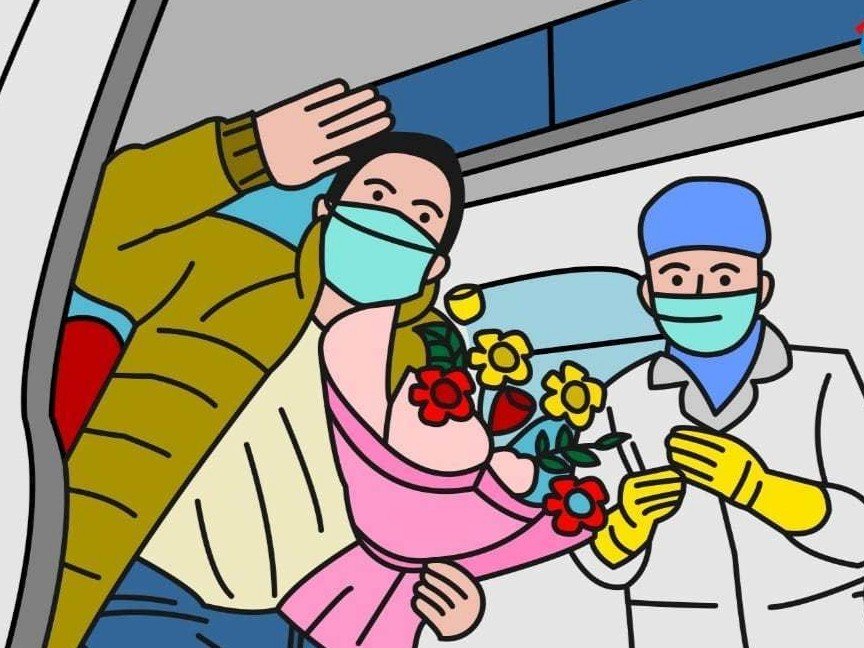 Ilustrasi pasien sembuh dari Covid-19.