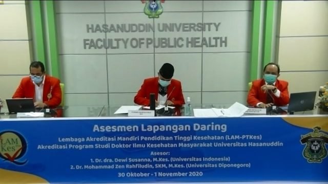 Suasana proses asesment kepada prodi S3 Ilmu Kesehatan Masyarakat, FKM, Unhas
