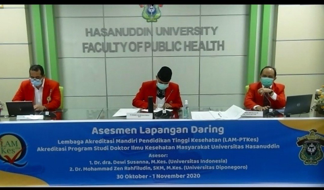 Suasana proses asesment kepada prodi S3 Ilmu Kesehatan Masyarakat, FKM, Unhas